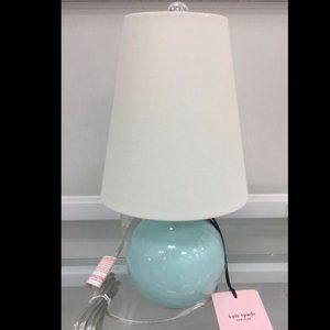 Kate spade aqua teal light blue sphere desk table lamp nwt